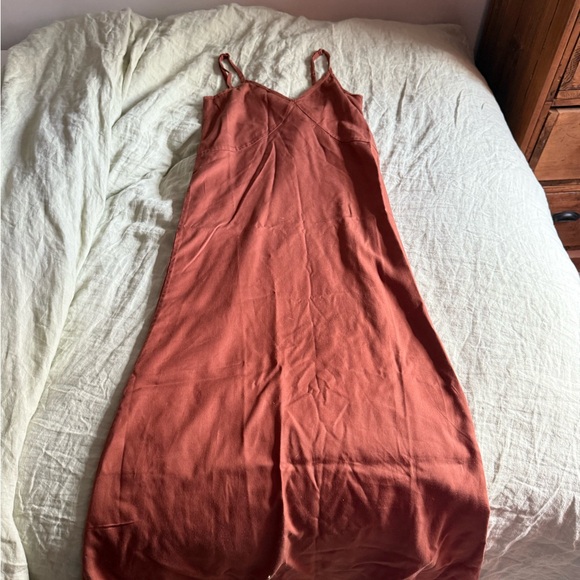 Quince burnt orange sundress long - Picture 1 of 3
